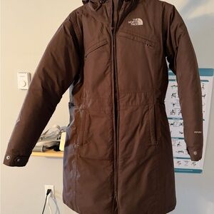Women’s Mocha The North Face long insulated parka Jacket